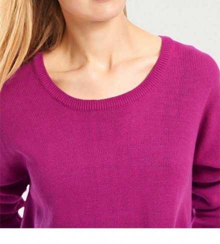 pletený ružový pulovrik