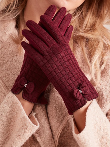 bordové dámske rukavice