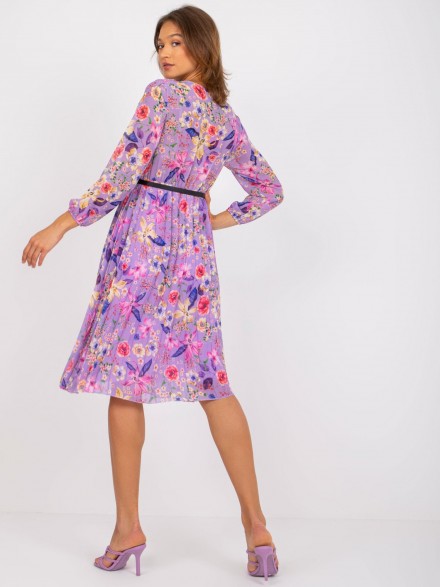 romantické, kvetinové šaty fialové