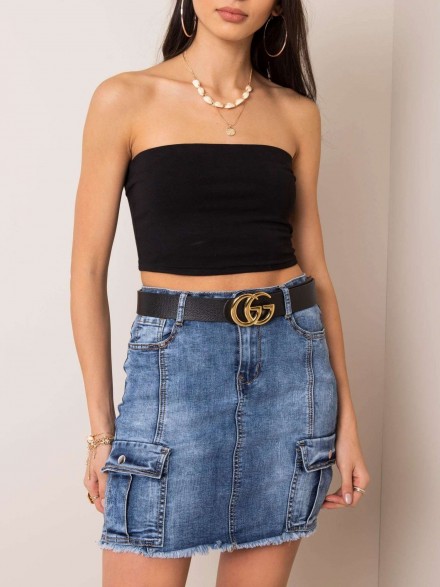 Dámska džínsová sukňa s vreckami