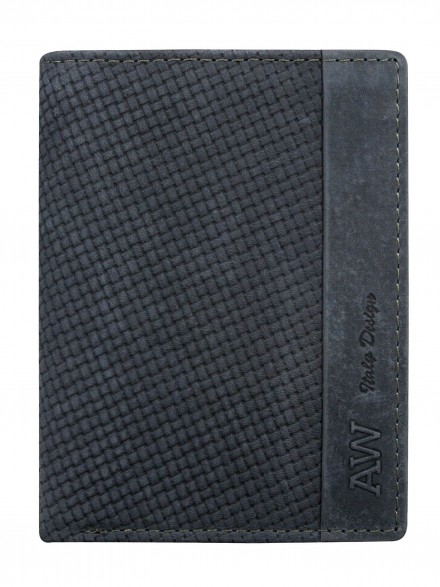 Pánska kožená peňaženka s pleteným vzorom