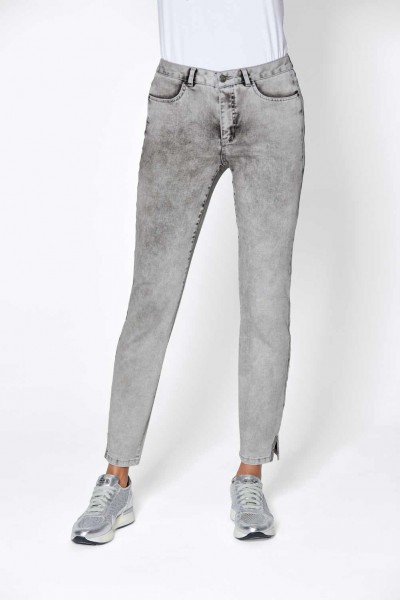 Dámske sivé džínsy pre moletky