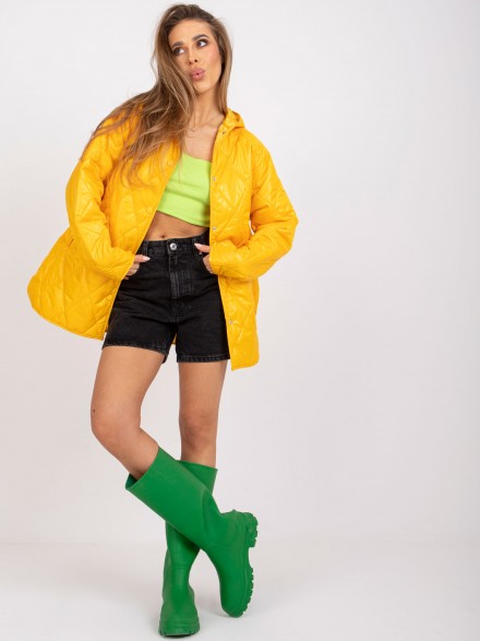 Prechodná bunda v žiarivej žltej farbe