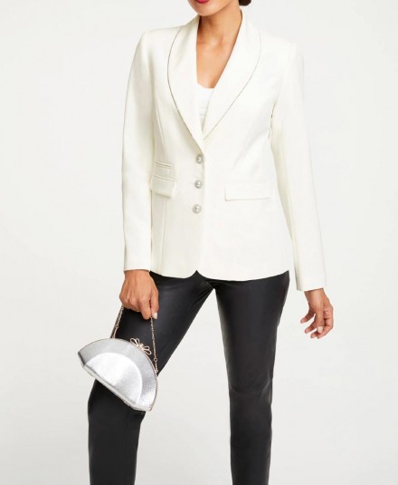 Elegantné biele sako